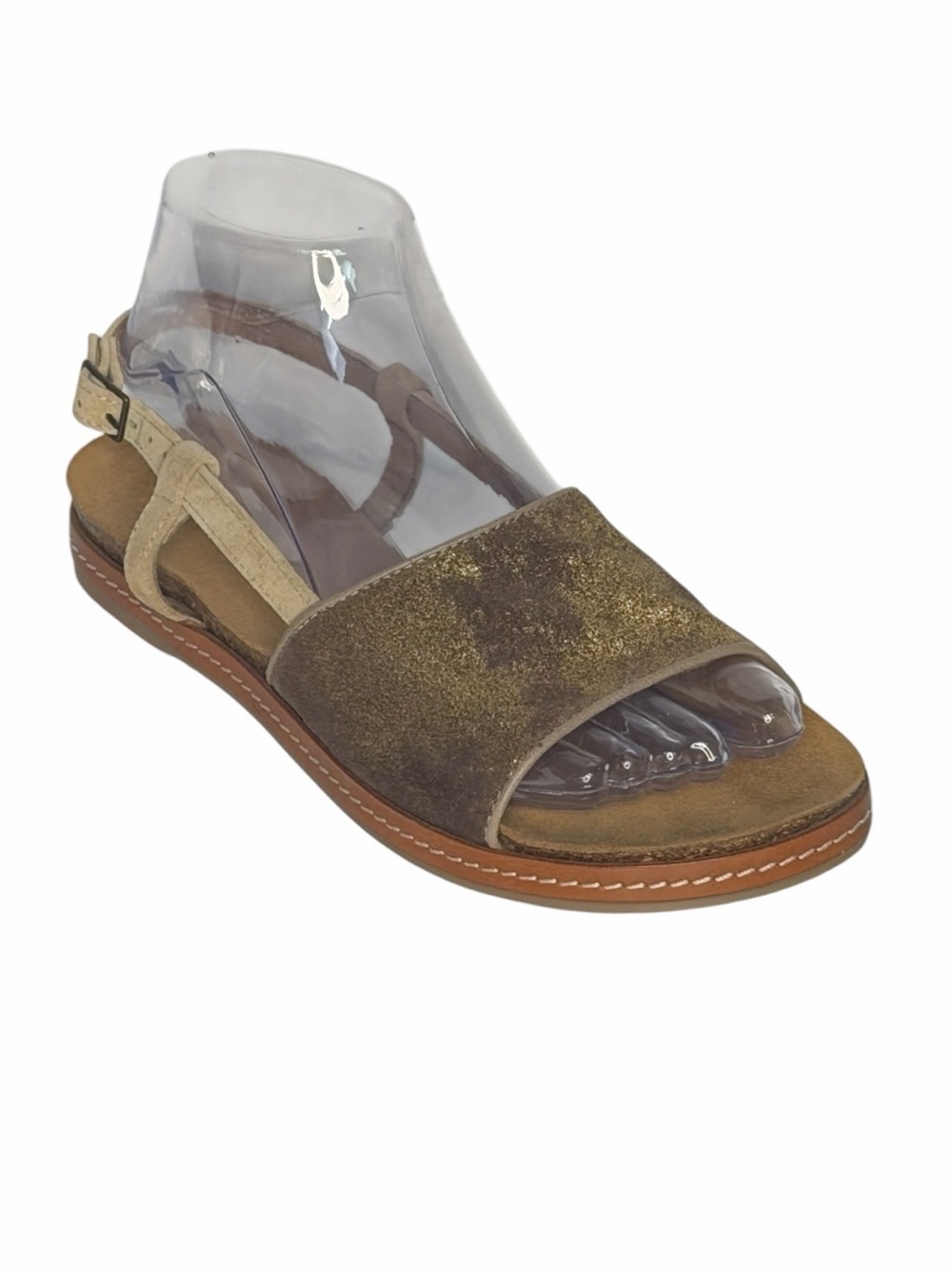 Sundance Metallic Suede Slingback Sandal